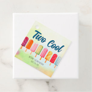 Two Cool Cute Popsicles Second Birthday Favour Tags
