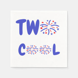 Two Cool Firework 2nd Birthday Napkin