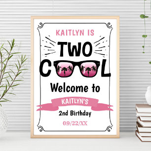 Two Cool Girls 2nd Birthday Welcome Sign