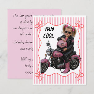 Two Cool Girl's Birthday Party Digital Download Invitation