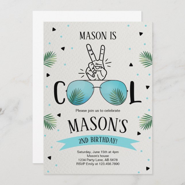 Two Cool  Invitation (Front/Back)