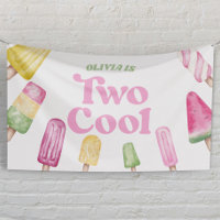 Two Cool Pink Retro Popsicle 2nd Birthday Party