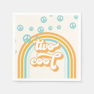 TWO Cool Retro Boy 2ND Birthday Napkin