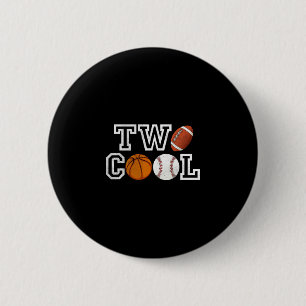 Two Cool Shirt For Toddler Birthday Boy Footll Ske 6 Cm Round Badge