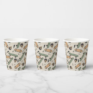 Two Cool Skateboard Birthday  Paper Cups
