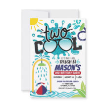 Two Cool Splash Party Birthday Invitation