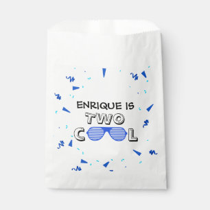 TWO Cool Sunglass 2nd Birthday Party Paper Plates Favour Bag