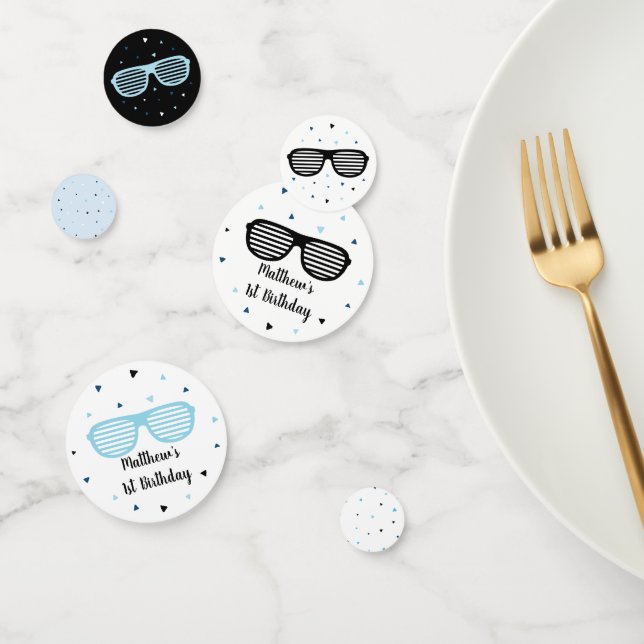 Two Cool Sunglasses Boy Birthday Confetti (Group)