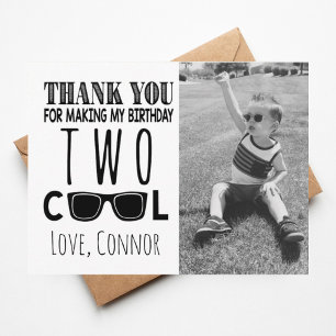 Two Cool Thank You Card with Personalised Photo