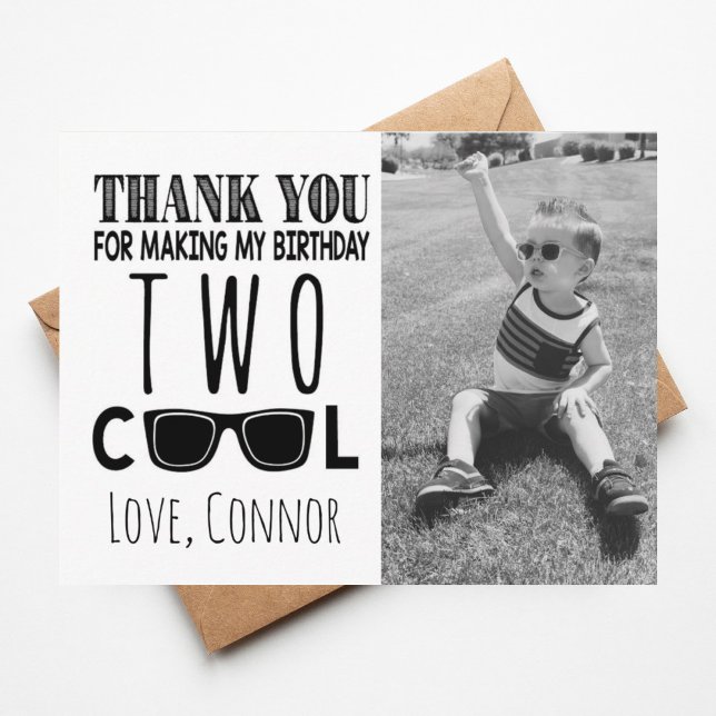 Two Cool Thank You Card with Personalised Photo (Creator Uploaded)