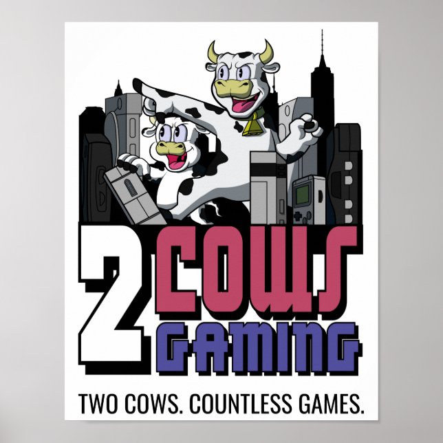 Two Cows Gaming Poster (Front)