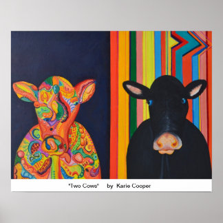 Two Cows Poster