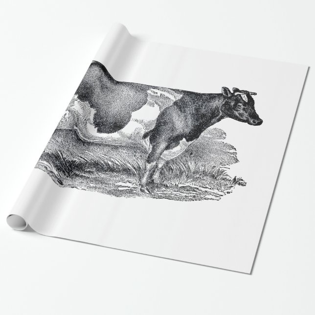 Two Cows Wrapping Paper (Unrolled)