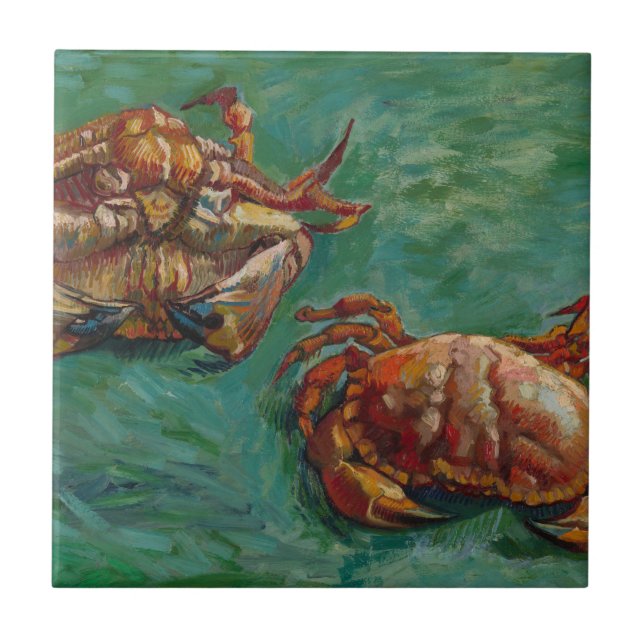Two Crabs by Vincent van Gogh Ceramic Tile (Front)