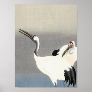 Two Cranes, 1900-1930 by Ohara Koson Poster
