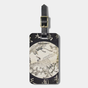 Two cranes and plum branch Katsukawa SHunsho Luggage Tag