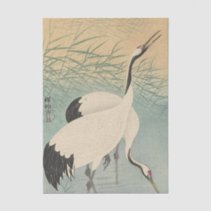 Two Cranes by Ohara Koson Tissue Paper
