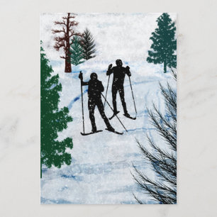 Two Cross Country Skiers Invitation