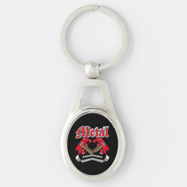 Two crossed guitars key ring (Front)