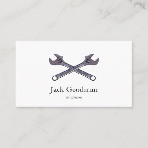 Two Crossed wrenches business card