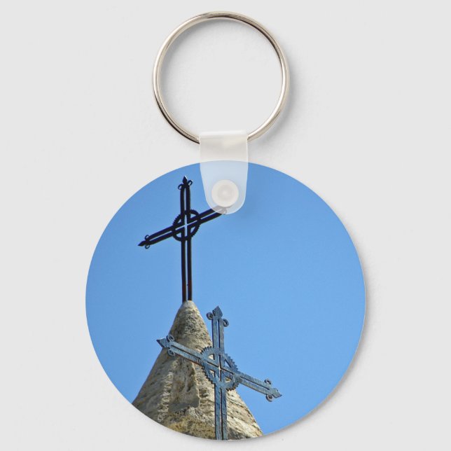 Two crosses key ring (Front)