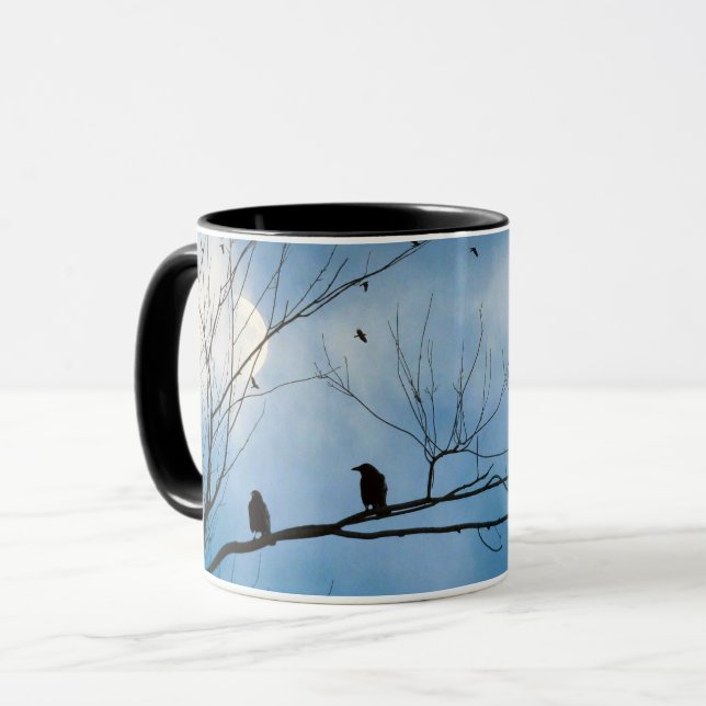 Two Crows On A Branch Mug (Front Left)