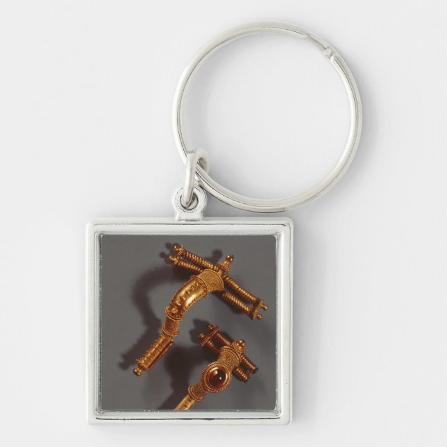 Two curved brooches, from Hassleben, Thuringia Key Ring (Front)