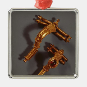 Two curved brooches, from Hassleben, Thuringia Metal Ornament