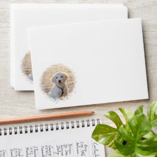 Two Custom Photo Templates In Round Shape Envelope