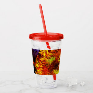 Two Cut Sunflowers Van Gogh Acrylic Tumbler