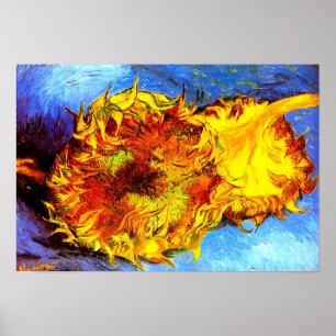 Two Cut Sunflowers Van Gogh Poster