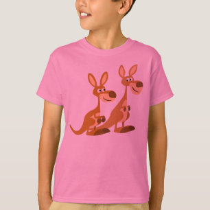 Two Cute Cartoon Kangaroos Children T-Shirt