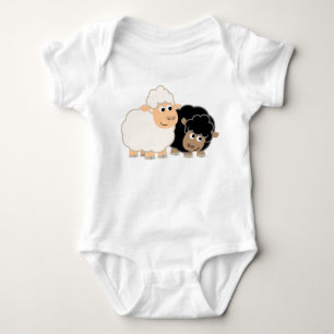 Two Cute Cartoon Sheep Baby Creeper