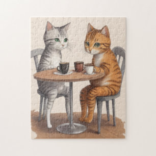Two Cute Cats Jigsaw Puzzle