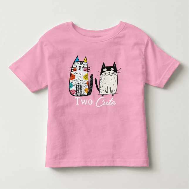 Two cute Cats Toddler T-Shirt (Front)