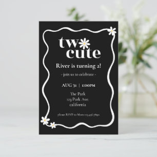 Two Cute Daisy Birthday Invitation