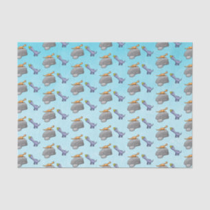 Two Cute Dinosaurs Tissue Paper