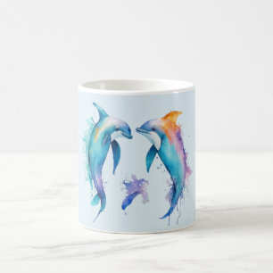 Two cute dolphins coffee mug