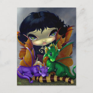 "Two Cute Dragonlings" Postcard