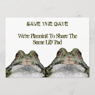 Two Cute Frogs: Save The Date: Wedding: Art Save The Date