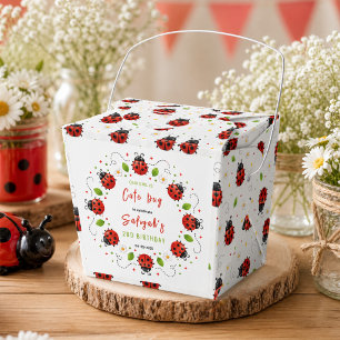 Two Cute Ladybug 2nd Birthday Party for Kids Favour Box