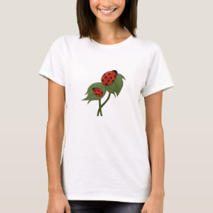 Two cute ladybugs on a plant T-Shirt