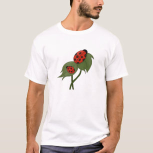 Two cute ladybugs on a plant T-Shirt