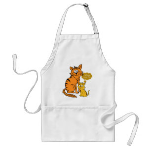 two cute, loving tigers standard apron