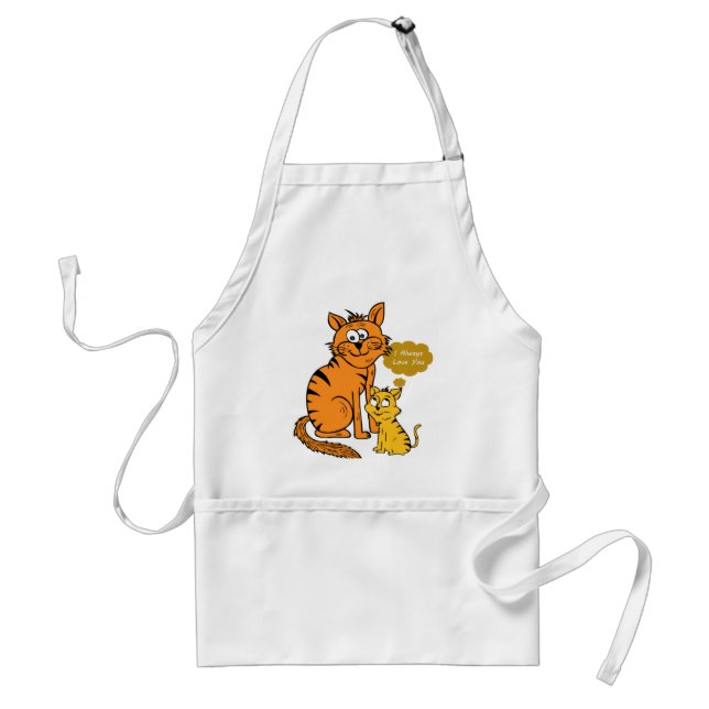 two cute, loving tigers standard apron (Front)