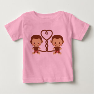 Two cute Monkeys Baby T-Shirt