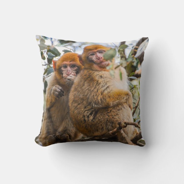 Two Cute Monkeys Cushion (Front)