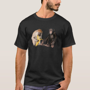 Two Cute Monkeys Realistic T-Shirt