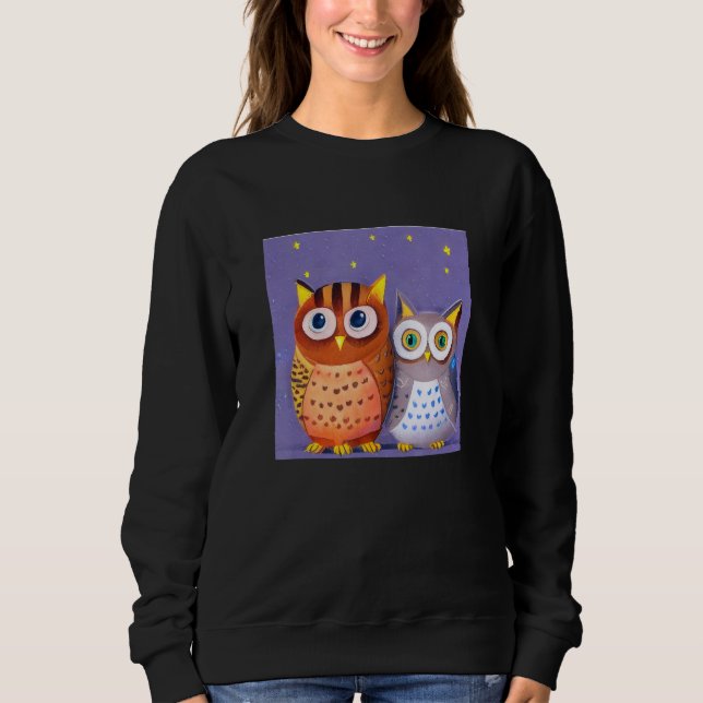 Two cute Owls Sweatshirt (Front)