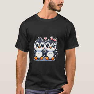 Two Cute Penguin Friends Holding Hands T-Shirt